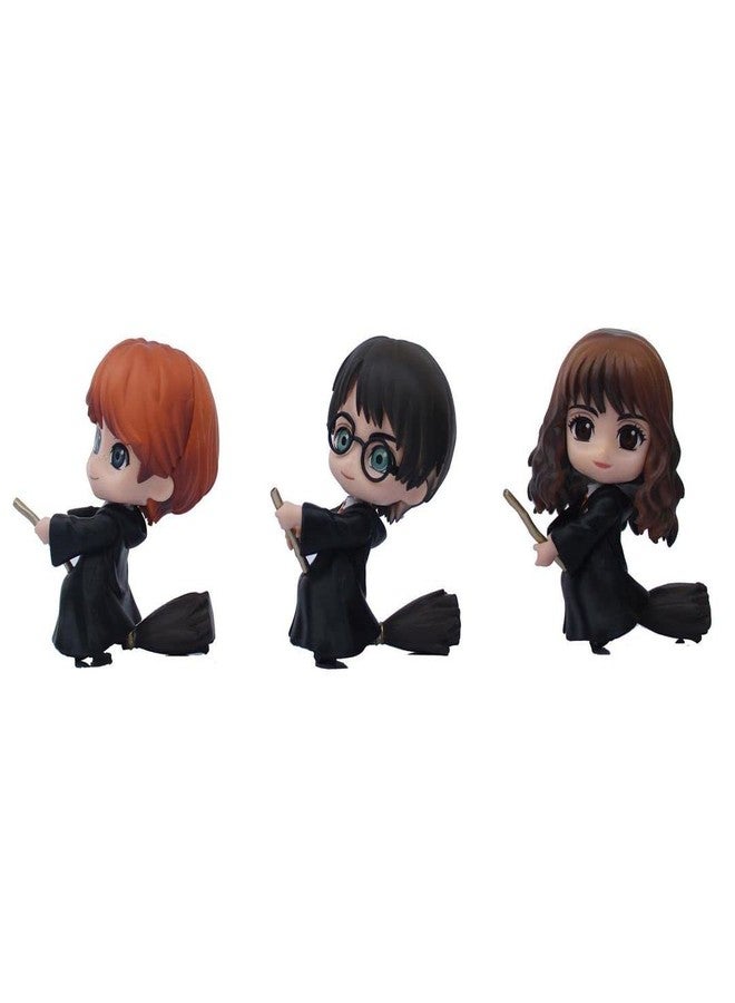 Offo Harry Potter Figure Set (Pack of 6) | Includes Harry, Hermione, Ron & Adorable Pets | Unique Gift for Kids, Potter Fans & Collectors | Ideal for Car, Cake, Study & Home Decor (8cm) - Image 3